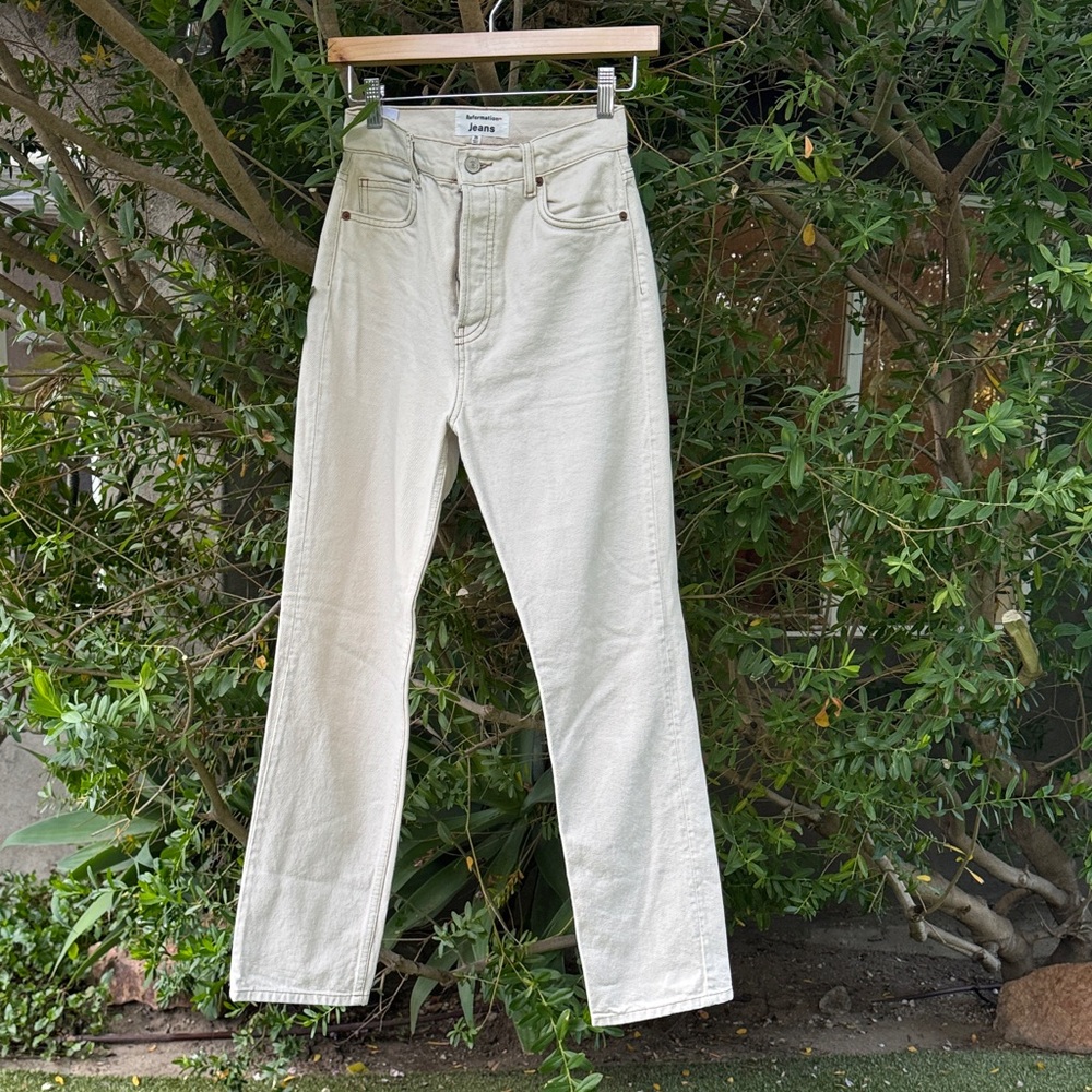 Reformation Cynthia High Rise Straight Jeans